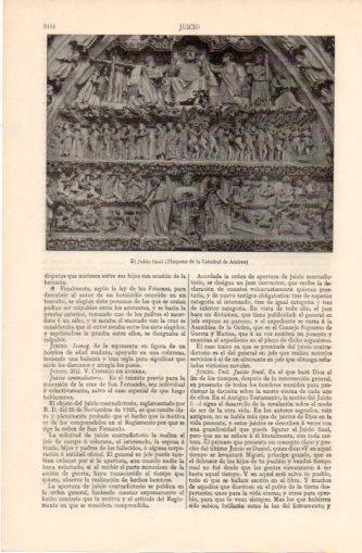 LAMINA V37498: El Juicio final timpano Catedral de Amiens