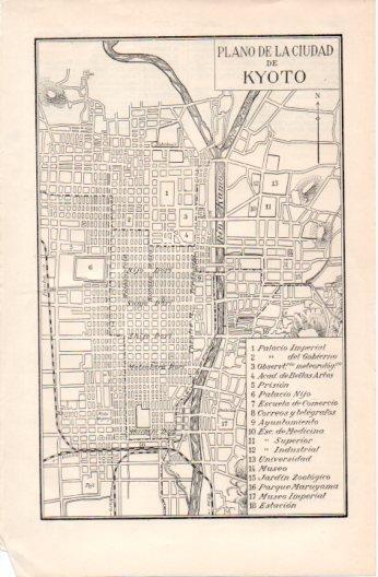 LAMINA V37547: Plano de Kyoto, Japon