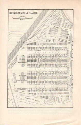 LAMINA V37332: Mataderos de La Villette plano