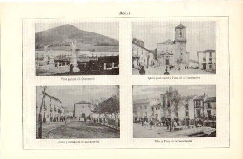 LAMINA V37460: Vistas varias de Jodar, Jaen