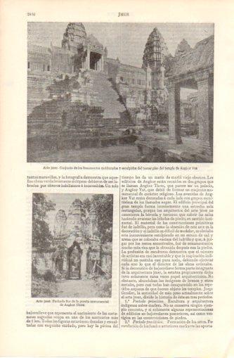 LAMINA V37454: Templo de Angkor Vat, tercer piso, Camboya