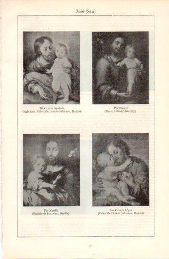 LAMINA V37468: San Jose por Murillo y Vicente Lopez