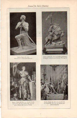 LAMINA V37487: Santa Juana de Arco obras varias