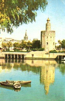 POSTAL PV09211: Torre del Oro y rio, Sevilla