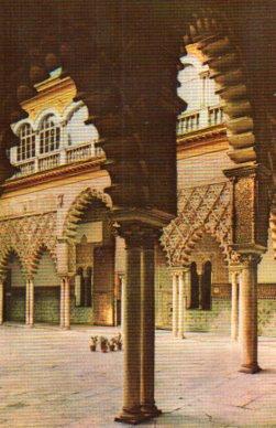 POSTAL PV09208: Patio de las Doncellas, Reales Alcazares Sevilla