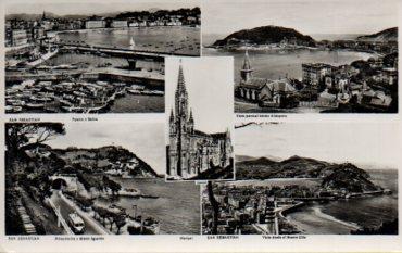 POSTAL PV08883: Vistas varias de San Sebastian