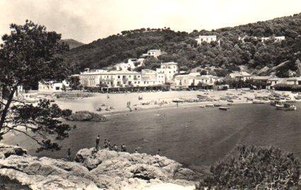 POSTAL PV08812: Vista general de la playa de Tamariu