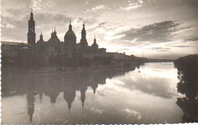 POSTAL PV08808: Contraluz del Templo del Pilar, Zaragoza