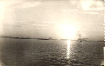 POSTAL PV08860: Puesta de sol sobre las Islas Cies, Vigo