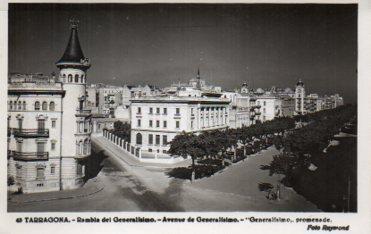 POSTAL PV08844: Rambla del Generalisimo en Tarragona