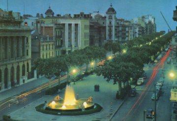 POSTAL PV08999: Vista nocturna Avenida Generalisimo en Tarragona