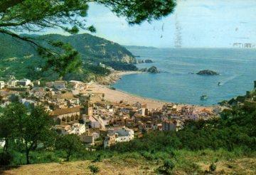 POSTAL PV09030: Vista general de Tossa de Mar desde la montaña