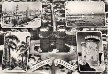 POSTAL PV09029: Vistas varias de Valencia