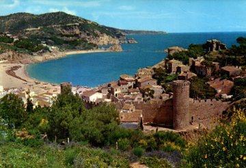 POSTAL PV09023: La Vila Vella y playa de Tossa de Mar