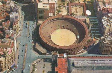 POSTAL PV08941: Visita aerea de la plaza de toros de Valencia