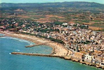 POSTAL PV08958: Vista aerea de las playas de Sitges