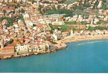 POSTAL PV08956: Vista aerea parcial de Sitges