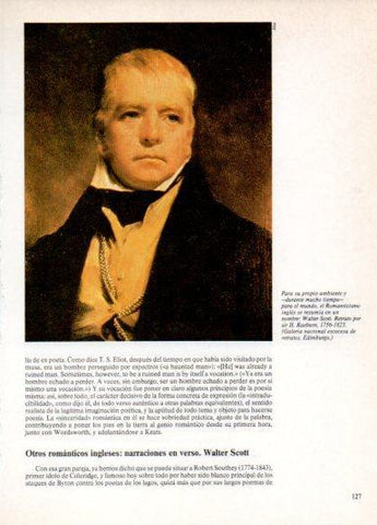 LAMINA V38281: Retrato de Walter Scott por H. Raeburn