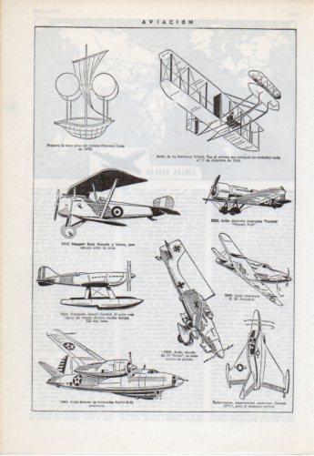 LAMINA V38244: Aviacion tipos de avion