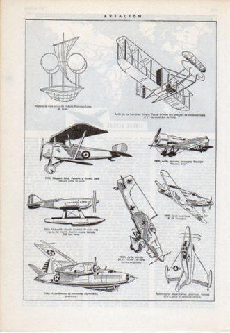 LAMINA V38244: Aviacion tipos de avion