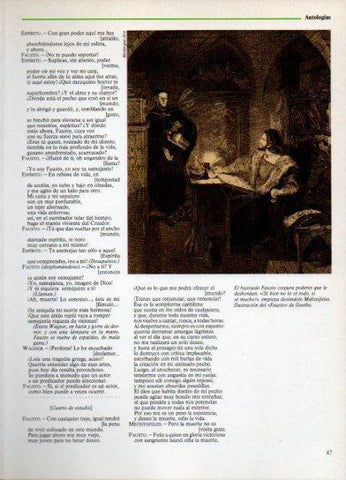 LAMINA V38262: Fausto y Mefistofeles, ilustracion del Fausto de Goethe