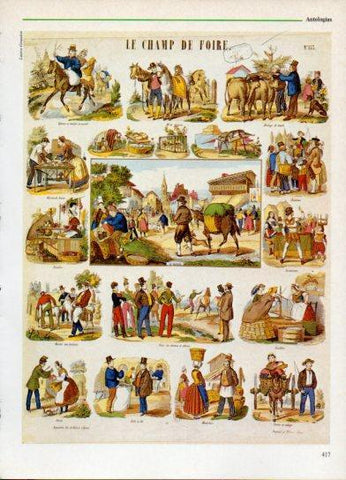 LAMINA V38333: La feria estampa de Epinal por Pinot 1861