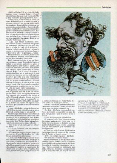 LAMINA V38338: Caricatura de Dickens por A. Gill