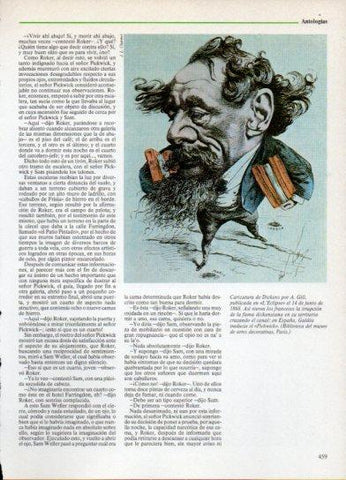 LAMINA V38338: Caricatura de Dickens por A. Gill