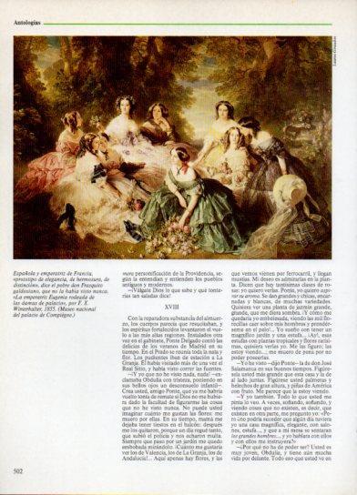 LAMINA V38346: La emperatriz Eugenia rodeada de las damas de palacio por Winterhalter