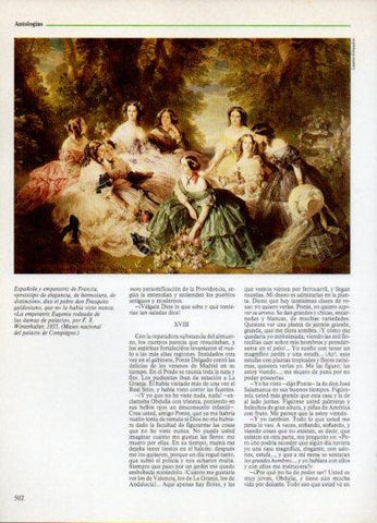LAMINA V38346: La emperatriz Eugenia rodeada de las damas de palacio por Winterhalter