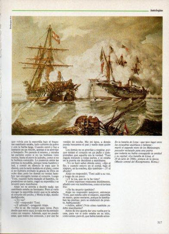 LAMINA V38351: La batalla de Lissa el 20 de julio de 1886 pintura de la epoca