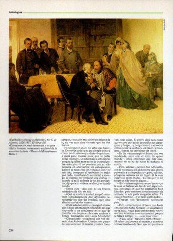 LAMINA V38302: Garibaldi visitando a Manzoni por S. de Albertis