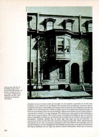 LAMINA V38314: Casa que vivio Poe en Filadelfia