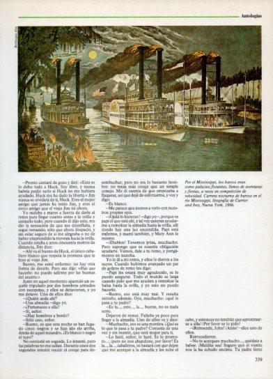 LAMINA V38323: Carrera nocturna de barcos en el Mississippi por Currier and Ives