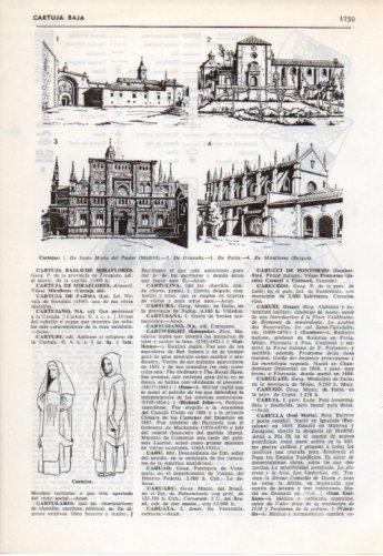 LAMINA V38160: Cartuja de Santa Maria del Paular, Granada, Pavia y Miraflores 