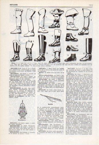LAMINA V38120: Tipos de botas