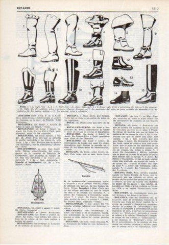 LAMINA V38120: Tipos de botas