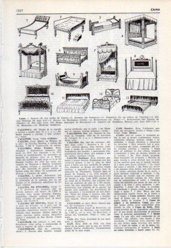 LAMINA V38141: Tipos de cama