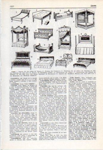 LAMINA V38141: Tipos de cama