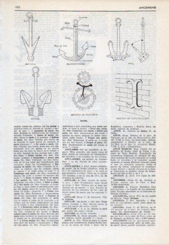 LAMINA V38216: Tipos de anclas