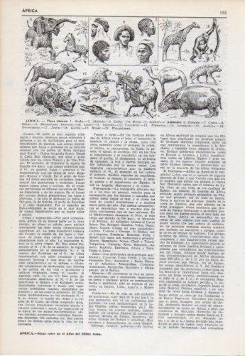 LAMINA V38204: Africa tipos etnicos y animales
