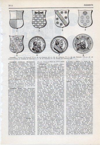 LAMINA V38186: Clemente escudos y monedas