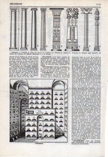 LAMINA V38193: Tipos de columnas y Columbario