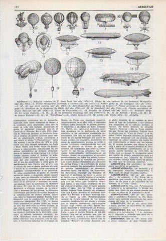 LAMINA V38203: Tipos de aerostatos