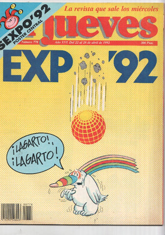 Revista EL JUEVES numero 0778 - POSTER CENTRAL CURRO EXPO 92