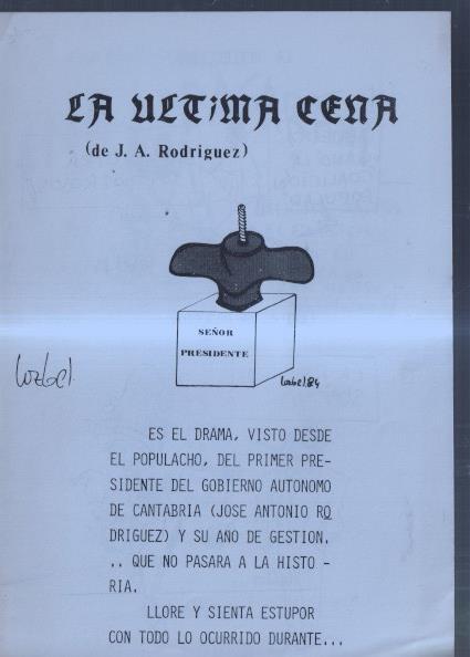 Fanzine: La decima cena, folleto propaganda del fanzine