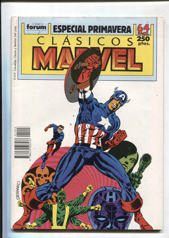 Clasicos Marvel especial primavera 1989: Capitan America (numerado 1 en trasera)