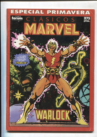 Clasicos Marvel especial primavera 1990: Warlock (numerado 1 en trasera) (NO conserva el poster central)