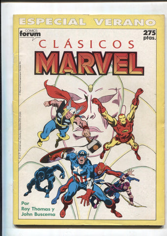 Clasicos Marvel especial verano 1990: Los Vengadores (numerado 1 en trasera)