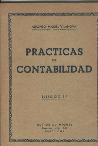 Practicas de Contabilidad Ejercicio primero